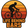 Life Behind Bars – Radfahrer Silhouette
