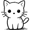 Night cat silhouette with eyes
