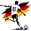 Fußballheld Flaggenstil