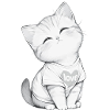 Cuddly Cat at Heart Love