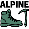 Wanderschuh Eispickel Alpine Bergsteigen Klettern