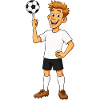 Fußballer freut sich