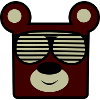 Bear with retro sunglasses