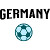 Allemagne - Allemagne - Fußballball Blau-Tones
