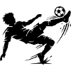 Fallrückzieher Fussball Silhouette