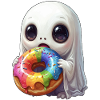 Creepy Cute Donut Ghost