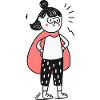 Confident Kid Hero Doodle