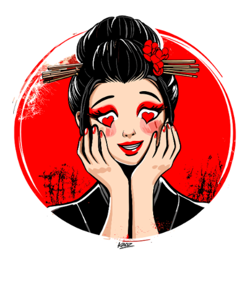 Geisha Heart Pop Art