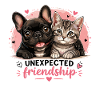 Amitié inattendue Bouledogue français et