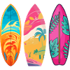 Surf Tropic Buntes Triptychon