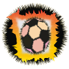 Flammendes Fußball-Symbol