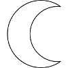 Crescent Moon Outline