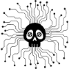 Microprocessor Skull (Black)