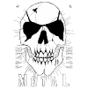 Metallschädel mit Rissen