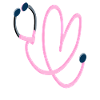 Pink Heart Stethoscope