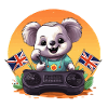 Little Koala DJ with UK Flags