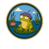 Frog on Lily Pad Badge