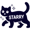 Samtpfote Starry Lustig Monochrom Katze