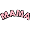 Lettrage floral rose Mama
