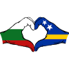 Bulgaria Curaçao Flag Hands Heart Shape