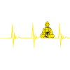 Zen Buddha Heartbeat Line