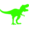 Silhouette de Dino Rex Vert