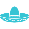 Sombrero Silhouette Aquamarine