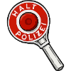 Halt Polizei Abzeichen Illustration