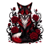 Gothischer Fuchs mit Rosen