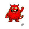 Cheerful Red Monster