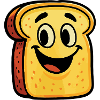 Kawaii Toast mit Rucksack