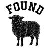 Silhouette de mouton trouvée