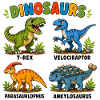Dinosaurierarten lernen für Kinder