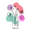Pastellblumen Linienkunst