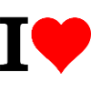 Red heart in black contrast