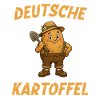Deutsche Kartoffel mit Schaufel