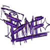 Graffiti Fame Inscription Purple