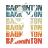 Badmintonspieler Smash Im Retro-Stil