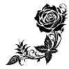 Dekorative Rosenecke