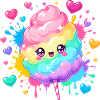 Regenbogen Zuckerstange Herzglück