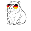 German flag Capybara German Germany