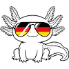 German flag Axolotl German Germany