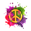 Peace Zeichen Hippie Splash – Flower Power