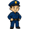 Cartoon Polizei