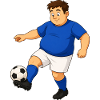 Fußballer mit Ball