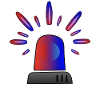 Siren Blue-Red Gradient