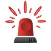 Red Siren Warning Light