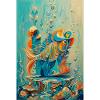 Koi-Unterwasser-farbenfrohe Kunstwerke