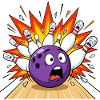 Bowling détruit quilles Bowling
