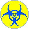 Electric Blue Biohazard Crest